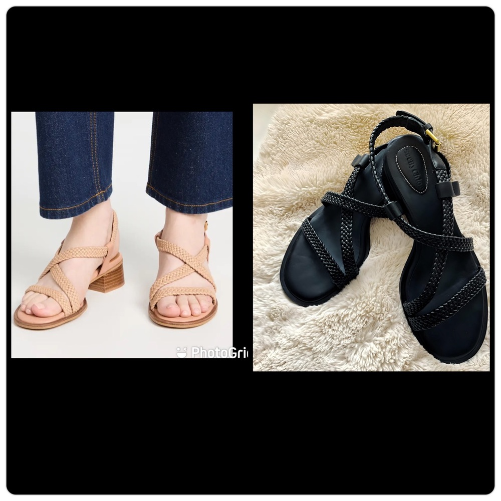 SEE BY CHLOE BLACK NOLA SANDALS SZ 39 EUC